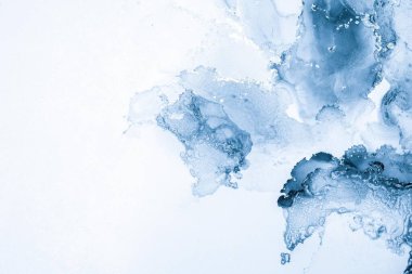 Mermer mürekkep soyut sanatının orijinal resmi. Örnek bir orjinal tablodan yüksek çözünürlüklü fotoğraf. Karargah kağıt dokusuna pürüzsüz mermer desen oluşturmak için soyut resim yapıldı.