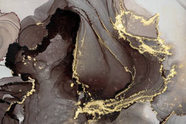 Mermer mürekkep soyut sanatının orijinal resmi. Örnek bir orjinal tablodan yüksek çözünürlüklü fotoğraf. Karargah kağıt dokusuna pürüzsüz mermer desen oluşturmak için soyut resim yapıldı.