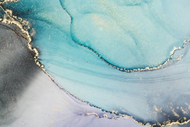 Mermer mürekkep soyut sanatının orijinal resmi. Örnek bir orjinal tablodan yüksek çözünürlüklü fotoğraf. Karargah kağıt dokusuna pürüzsüz mermer desen oluşturmak için soyut resim yapıldı.