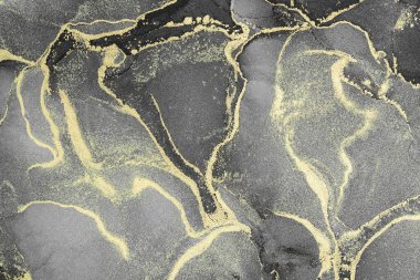 Mermer mürekkep soyut sanatının orijinal resmi. Örnek bir orjinal tablodan yüksek çözünürlüklü fotoğraf. Karargah kağıt dokusuna pürüzsüz mermer desen oluşturmak için soyut resim yapıldı.
