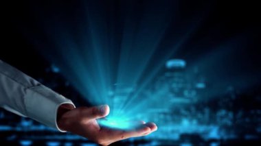 MLP Fütürist Robot Yapay Zeka, yapay zeka, yapay zeka, teknoloji geliştirme ve makine öğrenme kavramlarını aydınlatıyor. İnsan hayatının geleceği için küresel robot biyonik bilim araştırması. 3B görüntüleme grafiği.