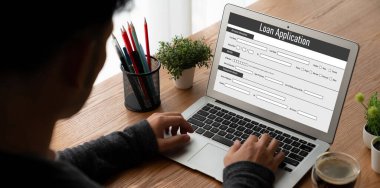 İnternet ağındaki mod dijital bilgi toplama için çevrimiçi kredi başvuru formu