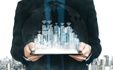 Küresel İş Büyümesi için 5G İletişim Teknolojisi Kablosuz İnternet Ağı, Sosyal Medya, Dijital E-ticaret ve Eğlence Evi Kullanımı. uds