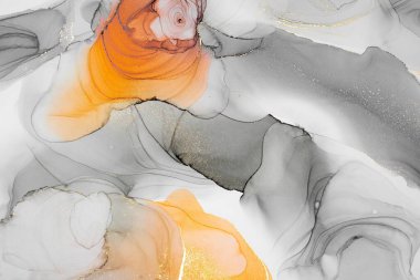 Mermer mürekkep soyut sanatının orijinal resmi. Örnek bir orjinal tablodan yüksek çözünürlüklü fotoğraf. Karargah kağıt dokusuna pürüzsüz mermer desen oluşturmak için soyut resim yapıldı.