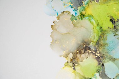 Mermer mürekkep soyut sanatının orijinal resmi. Örnek bir orjinal tablodan yüksek çözünürlüklü fotoğraf. Karargah kağıt dokusuna pürüzsüz mermer desen oluşturmak için soyut resim yapıldı.