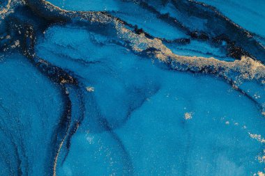 Mermer mürekkep soyut sanatının orijinal resmi. Örnek bir orjinal tablodan yüksek çözünürlüklü fotoğraf. Karargah kağıt dokusuna pürüzsüz mermer desen oluşturmak için soyut resim yapıldı.