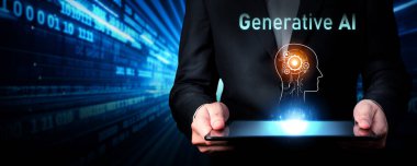 Yapay zeka sanal asistanı Chatbot ile yapay zeka konsepti ile insan etkileşimi, yapay zeka mühendisliği, LLM yapay zeka derin öğrenimi iş desteği için üretken yapay zeka kullanımı. FaaS