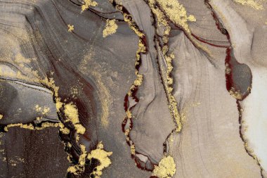 Mermer mürekkep soyut sanatının orijinal resmi. Örnek bir orjinal tablodan yüksek çözünürlüklü fotoğraf. Karargah kağıt dokusuna pürüzsüz mermer desen oluşturmak için soyut resim yapıldı.