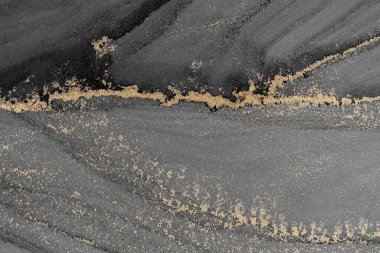 Mermer mürekkep soyut sanatının orijinal resmi. Örnek bir orjinal tablodan yüksek çözünürlüklü fotoğraf. Karargah kağıt dokusuna pürüzsüz mermer desen oluşturmak için soyut resim yapıldı.