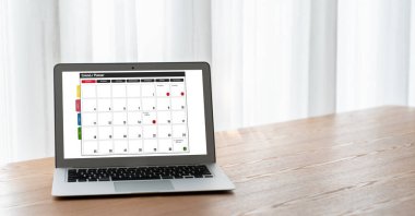 Kişisel düzenleyici ve çevrimiçi iş için mod zamanlama planlaması için bilgisayar yazılım uygulaması takvimiName