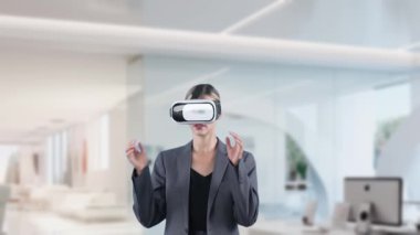 Analiz edilmiş iş dünyasının VR 'sini açmaya başlayın ofis değişikliğinde büyük verileri finanse edin küresel arayüz dijital bilgi ağı teknolojisi animasyonunu sunucuya yükleyin. Kısıtlanma.