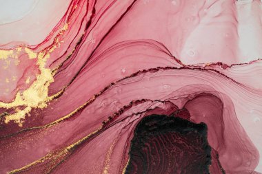 Mermer mürekkep soyut sanatının orijinal resmi. Örnek bir orjinal tablodan yüksek çözünürlüklü fotoğraf. Karargah kağıt dokusuna pürüzsüz mermer desen oluşturmak için soyut resim yapıldı.