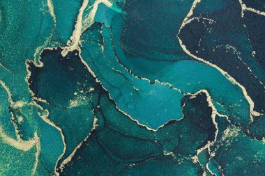 Mermer mürekkep soyut sanatının orijinal resmi. Örnek bir orjinal tablodan yüksek çözünürlüklü fotoğraf. Karargah kağıt dokusuna pürüzsüz mermer desen oluşturmak için soyut resim yapıldı.