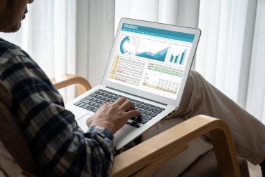 Spreadsheet document information financial startup concept. data and graphs in spreadsheet documents for online analysis project dashboard accounting digital snugly