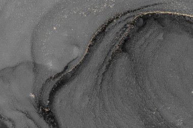 Mermer mürekkep soyut sanatının orijinal resmi. Örnek bir orjinal tablodan yüksek çözünürlüklü fotoğraf. Karargah kağıt dokusuna pürüzsüz mermer desen oluşturmak için soyut resim yapıldı.