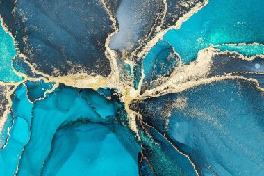 Mermer mürekkep soyut sanatının orijinal resmi. Örnek bir orjinal tablodan yüksek çözünürlüklü fotoğraf. Karargah kağıt dokusuna pürüzsüz mermer desen oluşturmak için soyut resim yapıldı.