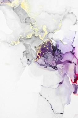Mermer mürekkep soyut sanatının orijinal resmi. Örnek bir orjinal tablodan yüksek çözünürlüklü fotoğraf. Karargah kağıt dokusuna pürüzsüz mermer desen oluşturmak için soyut resim yapıldı.