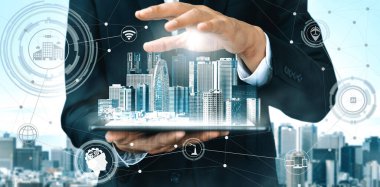 Küresel İş Büyümesi için 5G İletişim Teknolojisi Kablosuz İnternet Ağı, Sosyal Medya, Dijital E-ticaret ve Eğlence Evi Kullanımı. uds