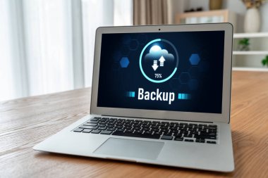 Yedek Depolama Verisi İnternet Teknolojisi İş Konsepti. Veritabanı depolama teknolojisi dosya aktarım paylaşımı, siber, büyük veri bilgileri, internet bankacılığı uygulaması indirme işlemi kolayca yapılır