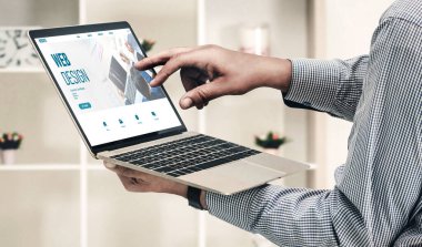 Web sitesi tasarım yazılımı çevrimiçi perakende ticaret ve e-ticaret için model şablonu sağlar