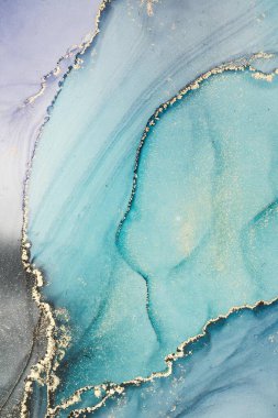 Mermer mürekkep soyut sanatının orijinal resmi. Örnek bir orjinal tablodan yüksek çözünürlüklü fotoğraf. Karargah kağıt dokusuna pürüzsüz mermer desen oluşturmak için soyut resim yapıldı.