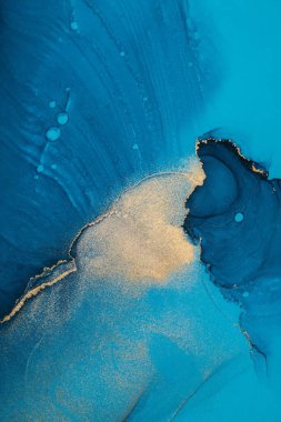 Mermer mürekkep soyut sanatının orijinal resmi. Örnek bir orjinal tablodan yüksek çözünürlüklü fotoğraf. Karargah kağıt dokusuna pürüzsüz mermer desen oluşturmak için soyut resim yapıldı.