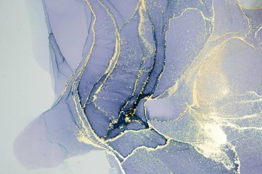 Mermer mürekkep soyut sanatının orijinal resmi. Örnek bir orjinal tablodan yüksek çözünürlüklü fotoğraf. Karargah kağıt dokusuna pürüzsüz mermer desen oluşturmak için soyut resim yapıldı.