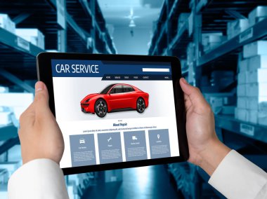 Car service website for online booking repair automobile garage technology snugly