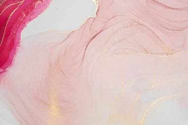 Mermer mürekkep soyut sanatının orijinal resmi. Örnek bir orjinal tablodan yüksek çözünürlüklü fotoğraf. Karargah kağıt dokusuna pürüzsüz mermer desen oluşturmak için soyut resim yapıldı.