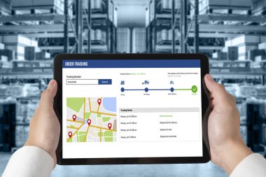 Ürün nakliyesi ve teslimatı için e-ticaret ve mod çevrimiçi iş izleme sistemi