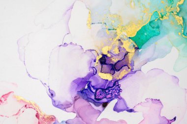 Mermer mürekkep soyut sanatının orijinal resmi. Örnek bir orjinal tablodan yüksek çözünürlüklü fotoğraf. Karargah kağıt dokusuna pürüzsüz mermer desen oluşturmak için soyut resim yapıldı.