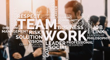 Teamwork and Business Human Resources - Group of business people working together as successful team building strength and unity for organization. Partnership, agreement and teamwork concept. uds clipart