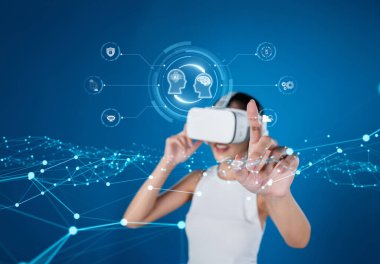 Yapay zeka mühendisliği, büyük veri ve yapay zeka makinesi kavramında yapay zeka beyin işlemcisiyle iş desteği için üretken yapay zeka kullanmayı öğrenen insan etkileşimi. Faas