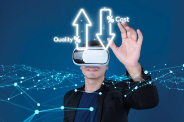 Maliyet azaltma, dijital grafik EIDE örtüşmeleri ile gösterilen maliyet tasarrufu kavramı, kurumsal işletmeler gereksiz harcamaların azaltılması yoluyla maliyet ve şirket kaynaklarını etkili bir şekilde tasarruf eder