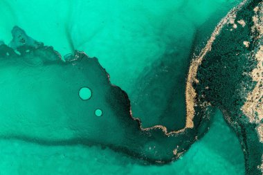 Mermer mürekkep soyut sanatının orijinal resmi. Örnek bir orjinal tablodan yüksek çözünürlüklü fotoğraf. Karargah kağıt dokusuna pürüzsüz mermer desen oluşturmak için soyut resim yapıldı.