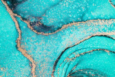 Mermer mürekkep soyut sanatının orijinal resmi. Örnek bir orjinal tablodan yüksek çözünürlüklü fotoğraf. Karargah kağıt dokusuna pürüzsüz mermer desen oluşturmak için soyut resim yapıldı.