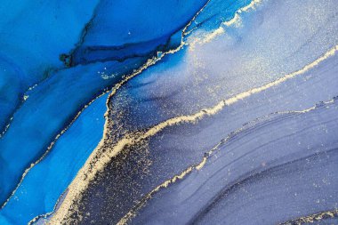 Mermer mürekkep soyut sanatının orijinal resmi. Örnek bir orjinal tablodan yüksek çözünürlüklü fotoğraf. Karargah kağıt dokusuna pürüzsüz mermer desen oluşturmak için soyut resim yapıldı.