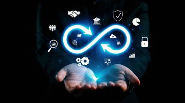 İş adamı sonsuz olasılıkları ve sonsuzluğun özünü benimser, fırsatları keşfetmek için ilham verir. Sonsuzluğun ve olasılıkların birleştiği bir dünyaya dalın ve potansiyel UUID 'yi keşfedin.