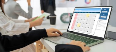 Kişisel düzenleyici ve çevrimiçi iş için mod zamanlama planlaması için bilgisayar yazılım uygulaması takvimiName