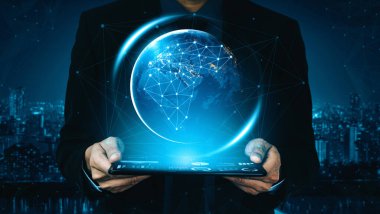 Küresel İş Büyümesi için 5G İletişim Teknolojisi Kablosuz İnternet Ağı, Sosyal Medya, Dijital E-ticaret ve Eğlence Evi Kullanımı. uds