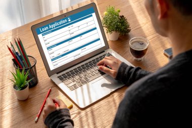 İnternet ağındaki mod dijital bilgi toplama için çevrimiçi kredi başvuru formu