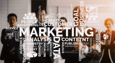 Çevrimiçi İş Konsepti için Dijital Pazarlama Teknolojisi Çözümü - Sosyal medya üzerinden dijital reklam platformu üzerinde çevrimiçi pazar tanıtım stratejisinin analitik diyagramını gösteren grafik arayüzü. uds