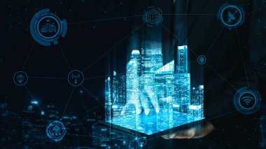 Küresel İş Büyümesi için 5G İletişim Teknolojisi Kablosuz İnternet Ağı, Sosyal Medya, Dijital E-ticaret ve Eğlence Evi Kullanımı. uds