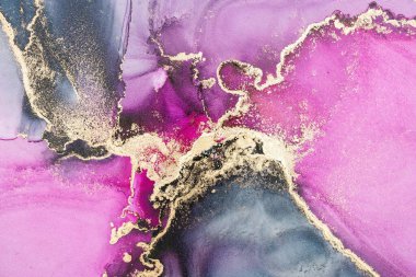 Mermer mürekkep soyut sanatının orijinal resmi. Örnek bir orjinal tablodan yüksek çözünürlüklü fotoğraf. Karargah kağıt dokusuna pürüzsüz mermer desen oluşturmak için soyut resim yapıldı.