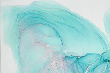 Mermer mürekkep soyut sanatının orijinal resmi. Örnek bir orjinal tablodan yüksek çözünürlüklü fotoğraf. Karargah kağıt dokusuna pürüzsüz mermer desen oluşturmak için soyut resim yapıldı.