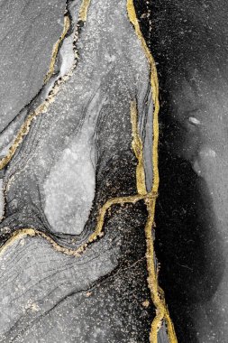 Mermer mürekkep soyut sanatının orijinal resmi. Örnek bir orjinal tablodan yüksek çözünürlüklü fotoğraf. Karargah kağıt dokusuna pürüzsüz mermer desen oluşturmak için soyut resim yapıldı.