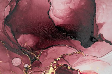 Mermer mürekkep soyut sanatının orijinal resmi. Örnek bir orjinal tablodan yüksek çözünürlüklü fotoğraf. Karargah kağıt dokusuna pürüzsüz mermer desen oluşturmak için soyut resim yapıldı.