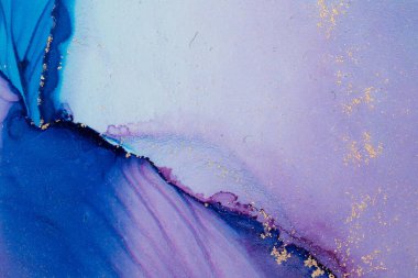 Mermer mürekkep soyut sanatının orijinal resmi. Örnek bir orjinal tablodan yüksek çözünürlüklü fotoğraf. Karargah kağıt dokusuna pürüzsüz mermer desen oluşturmak için soyut resim yapıldı.