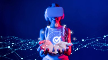 İş adamı, QC ve QA standartlarının karşılandığından emin olmak için katı kalite güvencesi protokolleri uyguluyor. Kalite güvencesi ile sertifikalı ürün mükemmelliğine ulaşmak. FaaS