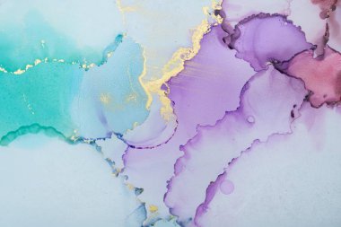 Mermer mürekkep soyut sanatının orijinal resmi. Örnek bir orjinal tablodan yüksek çözünürlüklü fotoğraf. Karargah kağıt dokusuna pürüzsüz mermer desen oluşturmak için soyut resim yapıldı.